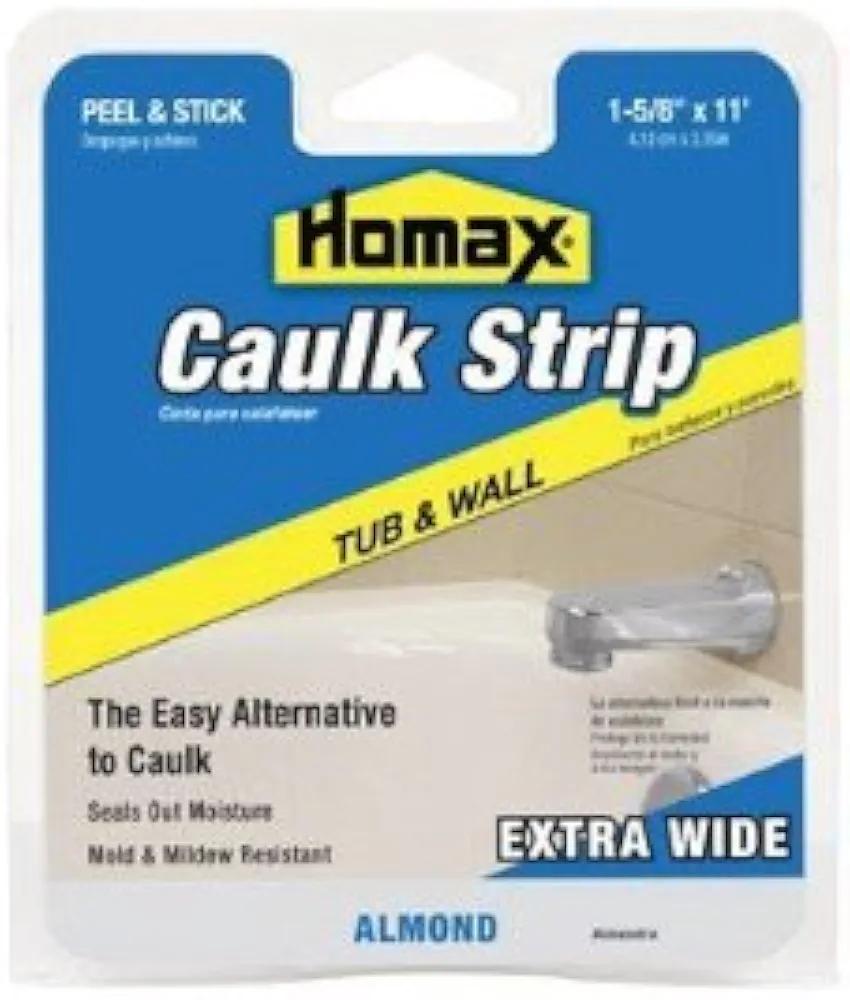 Homax Almond Silicone Caulk Strips 1-5/8 in. x 11 ft.