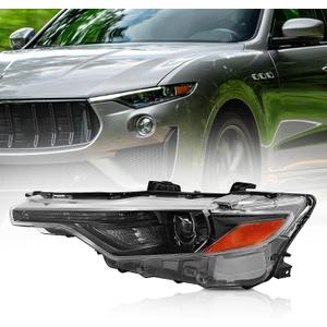 Headlight (NON-AFS) compatible with Maserati Levante M161 2017-2020 3.0L 3.8L Left Driver Side replacement for 670034642 Headlight Lamp Assembly with/Module