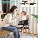 6-in-1 Baby High Chair, Converts to Toddler Chair & Stool, Black