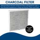 Broan-NuTone BPQTF Charcoal QT20000 Series Range Hoods, Carbon Air Filter, 1 Count (Pack of 1), Grey