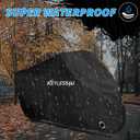 Motorcycle Cover Premium Waterproof Outdoor All Weather Protect from Dust Sunlight Rain. Compatible with Harley Davidson, Honda, Suzuki, Kawasaki, Yamaha and Many More(Black,97inch)