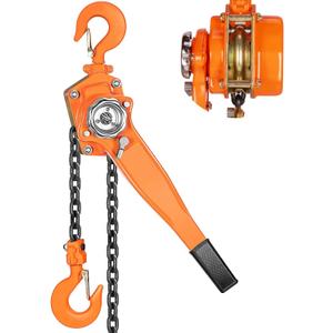 MYOYAY Lever Chain Hoist Come Along 3/4 TON 1650 LBS Capacity Heavy Duty Ratchet Chain Hoist Chain Come Along 20 feet Ratchet Puller with 2 Hooks for Lifting Goods & Dragging Loads Garage Factory Dock