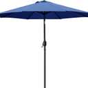Sunnyglade 9' Patio Umbrella Outdoor Table Umbrella with 8 Sturdy Ribs (Navy Blue)