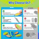 2 x SMALL FISH Fidget Toys Adults Stress Relief: 3 Pack Silicone Magnetic Sliders - Sensory Toys for Autism Teens Calming - ADHD Tools Desk Fidgets for Office - Travel Toys for Car Airplane Road Trips