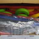 Giant 4 Row Game with Carrying Bag and Mesh Fabric .Giant 4-to-Score Game Set Suitable for Indoor and Outdoor Holiday Parties and Family Gatherings. Blue red, Large