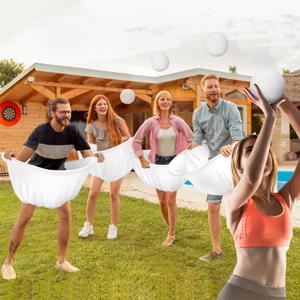 VioraWhite 4 Sets Baby Shower Games Bridal Shower Games Funny Activities Balls Included Funniest Game for Boy or Girl How Many Plushies Can You Catch in Your Diaper(White)