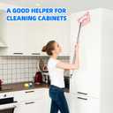 Mini Sweeper Mop No-Touch Dirty Cleaning Flat Dust Mop for Dry Wet Disposable Pads, Multi Surface Mop Floor Mopping and Sweeping Cleaning Head for Kitchen Wall Bathroom Toilet Corners Window