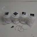 Solar Lantern Outdoor & Indoor Use  Hanging Solar Lights with Realistic Flickering Flameless Candle, Weatherproof for Gardens, Patios, Trees, and Lawns (White, 4 Pack)