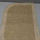 YDKGL Half Circle Bath Mat, Non Slip Bath Mat, Thin Bathroom Rugs Fit Under Door Quick Dry Absorbent Washable Bathroom Mat with Rubber Backing, Brown Beige 16x24