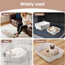 Disposable Cat Litter Box, Sturdy and Durable, Extra Thick, Large Size - 16.2"x12.6"x3.9", Water Resistant and Sustainable, Disposable Litter Boxes for Cats (White, 3-Pack)