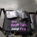 Ice Bath Tub Cold SPA INFLATABLE with inflatable cushion, Cover, and pump 30" x 26" ( Black )