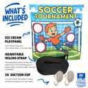 Milk & Think Kids Toddler Play Panel, Role Play Toy, Montessori Inspired Play Panel, Quick Door Hang with Suction Cups (Soccer Tournament)