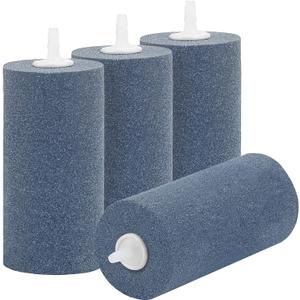 Pawfly Aquarium 4 Inch Air Stone Cylinder for Larger Pumps Bubble Diffuser Release Tool for Buckets Fish Tanks Outdoor Garden Ponds and DWC Reservoirs, 4 Pack