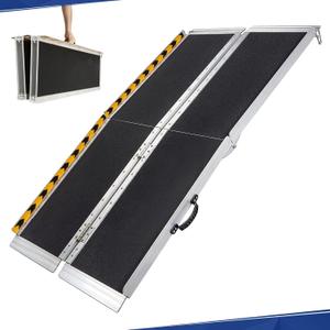 PENSUN 6FT Wheelchair Ramp, 72" L x 29" W Threshold Ramps, Non-Skid Portable Foldable Wheelchair Ramps for Steps, Lightweight with Handle, for Home, Stairs, Doorways, Curbs / 600lbs Capacity (6FT)