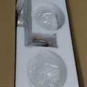 Modern Bathroom Vanity Light Fixtures Brushed Nickel 2 Lights Milk White Globe Glass Shade Modern Wall Sconce Lights Vanity Lights Over Mirror(Exclude G9 Bulb)