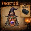 Halloween Witch Mist Maker with Glowing Eyes and Fog Effect