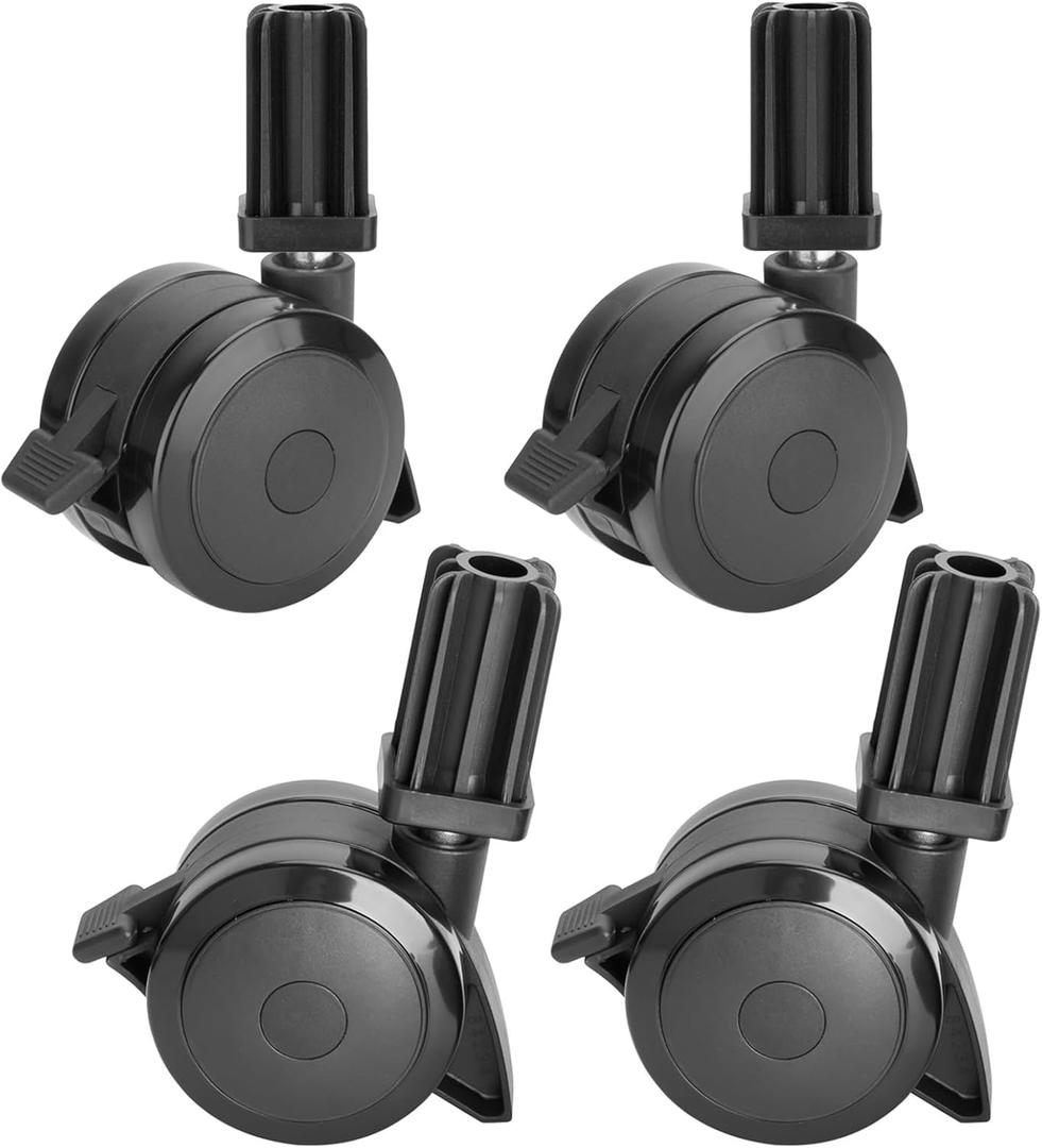 70360 Locking Caster with Insert for Weber Spirit E-310 S-310 Genesis E-320 S-320 Summit E-450 for Weber Grill Replacement Wheels, 4 Pack Wheels for Weber Genesis Grill Parts (2007-2011)