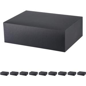 10 Gift Boxes 9.5x6.5x3 Inches, Matte Black Gift Boxes Bulks for Mother's Day, Father's Day, Party, Birthday, Groomsmen Proposal Boxes for Light Gifts