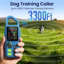 Wireless Dog Fence System, 5-in-1 Electric Fence for Dogs, Protection & Training, Fence Range up to 394 Ft, Training Distance up to 3300 Ft, with Remote