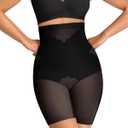 OEAK Womens Tummy Control Shapewear SuperPower High Waisted Butt Lift girdles Body Shaper Thigh Slimmer Seamless Shapewear (Medium, Black)