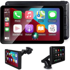 Wireless CarPlay Android Auto 7" HD Touch Screen Car Stereo, Navigation Radio Video Player with Bluetooth, WiFi, Voice Control Festival Gift