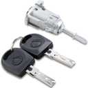 Door Lock Cylinder with 2 Keys Left Driver Side Compatible with 1996-2006 Volkswagen Jetta Passat Golf Polo Replace 604837167