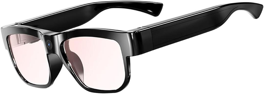 Camera Glasses Smart Glasses with Camera Outdoor Video Recording Wearable Black Glasses for Men Women adpot USB Port for Driving Riding Training Hiking