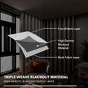 Deconovo Blackout Curtains for Bedroom 96 Inch Long, Living Room 1 Panel, 100"W x 96"L