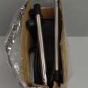 Broom with Dustpan Combo Set 54” Long Handle Household Dust Pan for Home Office Kitchen Cleaning （Black & Grey）