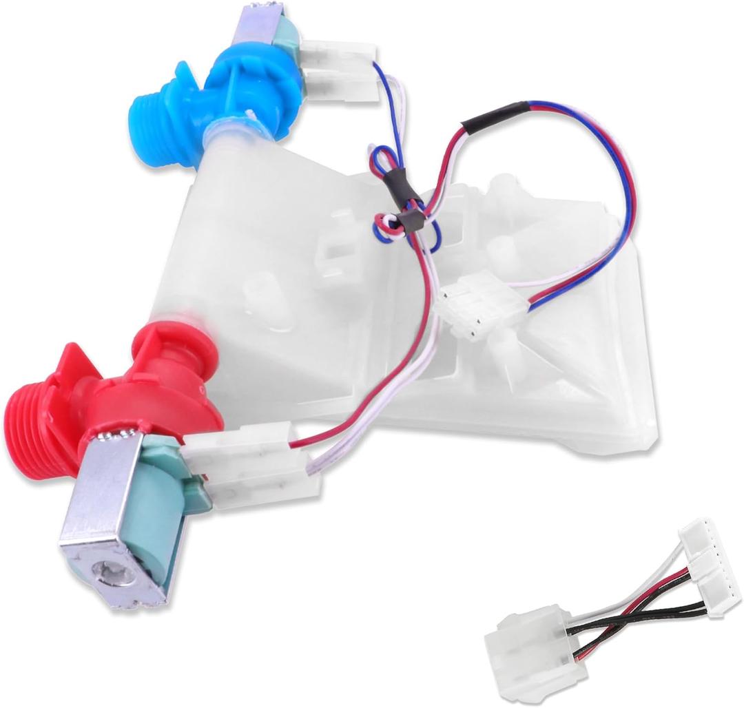 Upgraded W11101906 W11210463 Washer Water Inlet Valve,Compatible with Whirl-pool Cros-ley May-tag Ama-na Ing-lis Ro-per Washing Machine, Replaces W11038696,W10701461,W11210463,W10883458, W10869803
