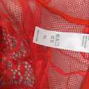 Nanier Women's Solid Lace Push up Bra Set (38C, Red)