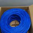 Jourmik | Cat6 Plenum Cable 1000ft | DSX-8000 Certified, 23AWG, UTP, 550MHz, 10Gbps | 100% Solid Conductor CMP Fire-Rated Ethernet Cable | Most Certified Bulk Cat 6 Cable for Networking (Blue)