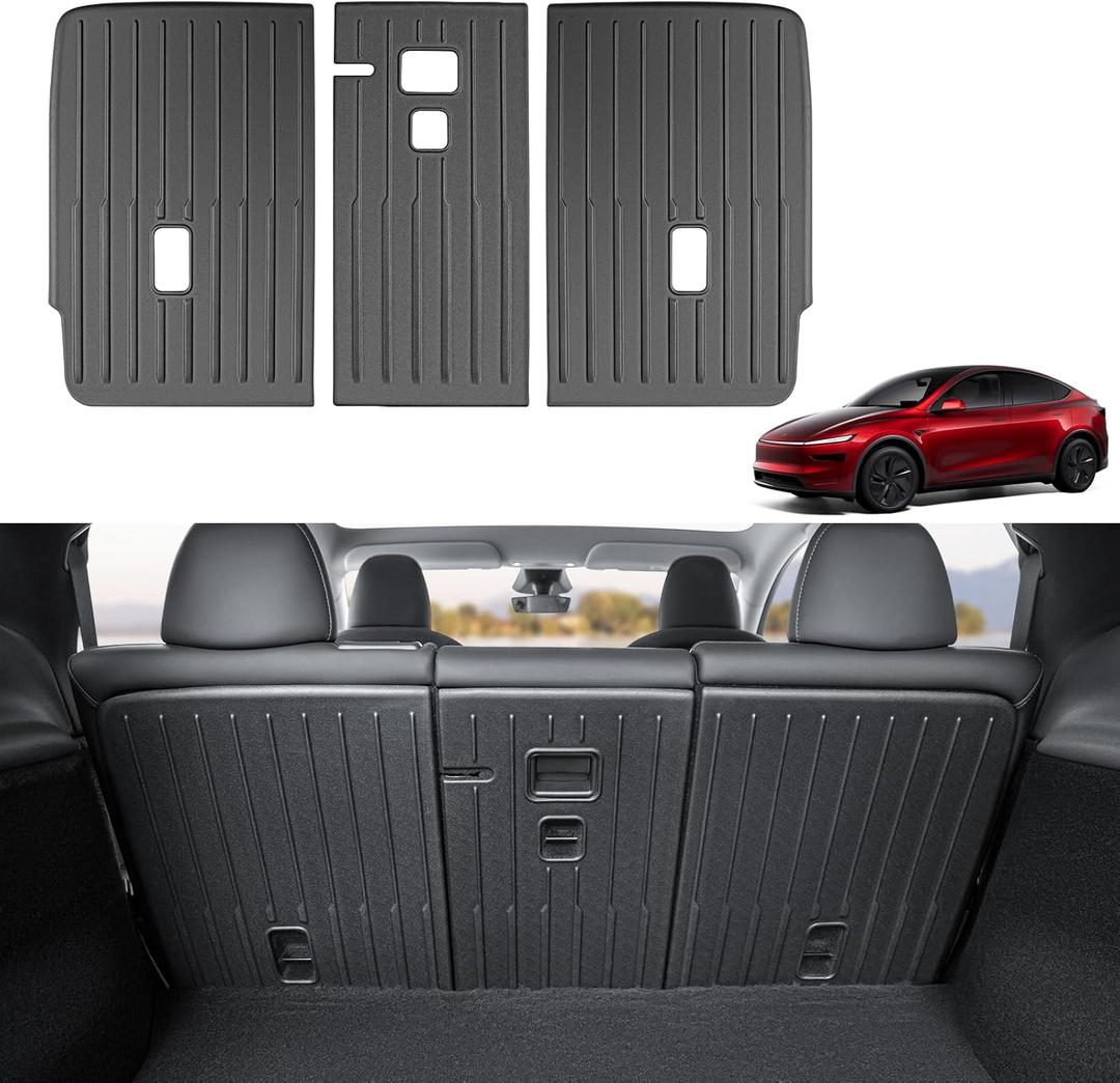 Rear Back Seat Protector for 2026 Tesla Model Y [Durable Upgraded TPE] Second Row Seats Back Cover Waterproof Backrest Mats for 2025 New Model Y Juniper (Launch Series) 5-Seater Accessories