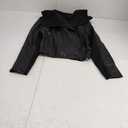 Escalier Women Large Lapel Loose X-Large Size Pu Leather Jacket Ladies Short Jacket
