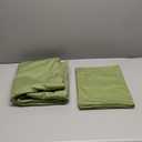 Green Duvet Cover Queen Size - 100% Washed Cotton Linen Feel Textured Comforter Cover, 3 Pieces Breathable Soft Bedding Set with Zipper Closure (Green, Queen 90"x90")