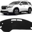 KUST Black Dash Cover for Nissan Pathfinder 2022-2025 2026 (NOT fit for Pathfinder Platinum 22-26) Polyester Dashboard Cover Non-Slip Interior Accessories for Pathfinder Custom Fit Dash Mat