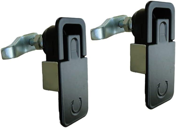 2Pcs Compression Latch Flush Sealed Lever Latch Trigger Lift and Turn Adjustable Grip Black