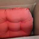 Indoor/Outdoor Chairpad with Ties, Patio Furniture Chair Cushions, Rocking Chair Cushions, Seat Cushions (Red, 19 * 19)