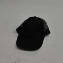 Criss Cross Hat Washed Distressed Baseball Cap Ponytail Hat High Messy Bun Ponycap for Women (One Size, Black)