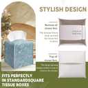 Seashells Decorative Leather Tissue Box Cover - Tissue Box Holder Gifts for Women Family and Friends Funny Unique Home Decor Decorative for Kids Room Kitchen Bathroom Office - A04