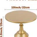 10 Inch Gold Cake Stand Dessert Display Table with Base Metal Dessert Stand, Cupcake Display Plate for Birthday, Wedding, Party Decorations