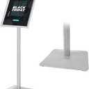 Sign Stand for Display, 11lbs Integrated Rod Heavy Duty Pedestal Floor Signage Stand Holder, for Outdoor or Indoor Advertising (11 x 17, Silver)