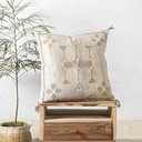 Moroccan Pillow Cover (20 X 20 inches) | Hand-Woven Sabar Silk Pillow Linen Cover | Rustic Home Décor Bohemian Cushion Linen | Square Cotton Pillow Case | Farmhouse Decorative Throw Pillow Dress