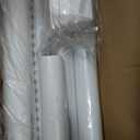 Tension Curtain Rod 41-185 In (4-15ft), Extra Long Tension Rod No Drilling For Patio Windows, White Shower Curtain Rod For Room Divider,One-Click Telescopic Rod, Outdoor Curtain Rods Never Rust