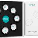 opove O Ring Sizing Kit - Size First Before You Buy, Choose from 8 Sizes - Sizes 6 to 13, Find The Perfect Smart Ring, Stylish Design, Only Compatible with O Ring Smart Ring (Black)
