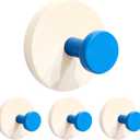 WSHSTS 2026 New Adhesive Wall Towel Hooks with Dual-Lock Design, Colorful Heavy Duty Sticky Holder Waterproof Shower Hooks Hanging Coat, Clothes, Closet Hook Wall Mount for Bathroom Kitchen