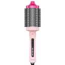 Farery 2.4" Thermal Brush, Large Barrel Heated Round Brush with Triple PTC & 5 Heat Settings (280-420F), Lightweight Dual Voltage for Voluminous Big Curls, Waves & Straightening Long Hair, Pink