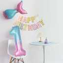 xfbbchh Mermaid Birthday Decorations, Mermaid Balloons Kit, Sea Balloon, Mermaid Foil Balloon, Mermaid Tail Balloons for Baby Shower, Girls Mermaid Party (number-8)