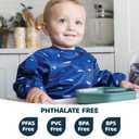 Tiny Twinkle Long Sleeve Bib for Babies & Toddlers | Waterproof Smock Bib for Eating | Machine Washable & Mess-Proof Feeding Essentials | Newborn Shower Gift (Ocean Life, 624M)