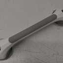 LEVERLOC Grab Bars for Bathtubs and Showers, Shower Handle 17 Inch Strong Suction Bath Handrails, Safety Grip for Bathroom Chair, Bathroom Grab Bar for Senior No Drilling Waterproof,Grey (16.8, Gray)